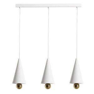 Cherry Line Pendant - / LED - L 90 cm / 3 Small lampshades by Petite Friture White