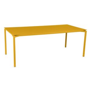 Calvi Rectangular table - / 195 x 95 cm - Aluminium / 10 to 12 people - Removable top by Fermob Yellow