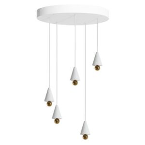 Cherry Round Pendant - / LED - Ø 65cm / 5 XS lampshades by Petite Friture White