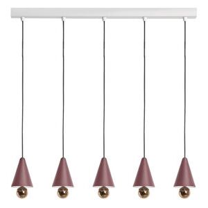 Cherry Line Pendant - / LED - L 90 cm / 5 XS lampshades by Petite Friture Red