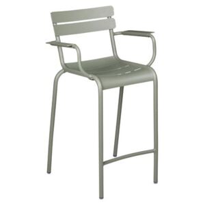 Luxembourg Bridge Bar chair - / H 69.5 cm - Aluminium by Fermob Green
