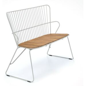 Paon Bench - / L 116 cm - Metal & bamboo by Houe Beige/Natural wood