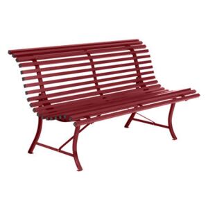 Louisiane Bench with backrest - / L 150 cm - Metal by Fermob Red
