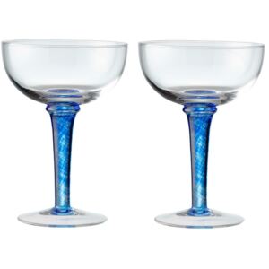 Denby Imperial Blue Champagne Saucers Pack Of 2