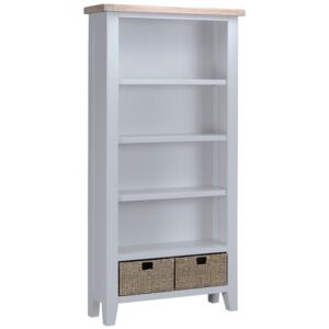 Suffolk Grey Painted Oak Large Bookcase