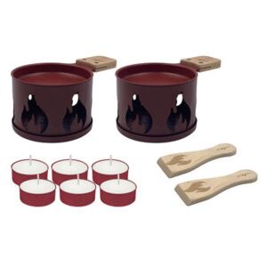 Lumi Set - / For raclette by candle - 2 people by Cookut Red