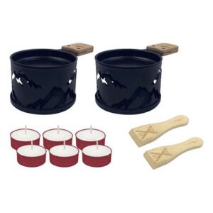 Lumi Set - / For raclette by candle - 2 people by Cookut Black