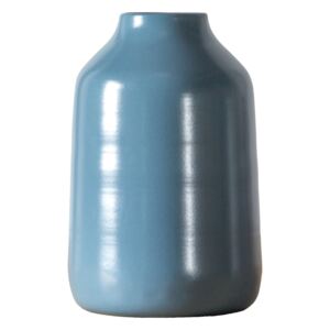 Ronald Metal Vase in Blue, Small