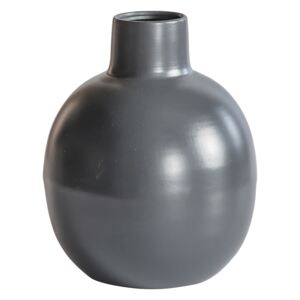 Ronald Metal Bulb Vase in Grey