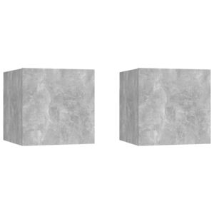 VidaXL Bedside Cabinets 2 pcs Concrete Grey 30.5x30x30 cm Chipboard