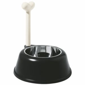 Lupita Dog bowl - For dogs by A di Alessi Black