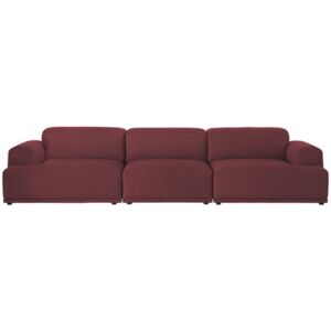 Connect Straight sofa - 3 modules - W 326 cm by Muuto Red