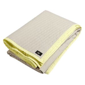 Bias Plaid - / Quilted - 245 x 195 cm by Hay White/Yellow