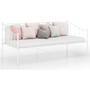VidaXL Sofa Bed Frame White Metal 90x200 cm