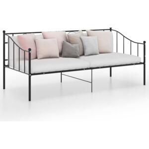 VidaXL Sofa Bed Frame Black Metal 90x200 cm