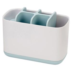 Easy-Store Large Toothbrush holder - / 6 compartments by Joseph Joseph White/Blue