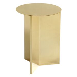 Slit Round End table - / Top - Ø 35 X H 47 cm by Hay Gold/Metal