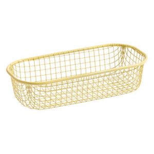 Trinkets Basket - / Rectangular - Wire mesh by Hay Yellow