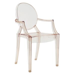 Louis Ghost Stackable armchair - Polycarbonate by Kartell Orange