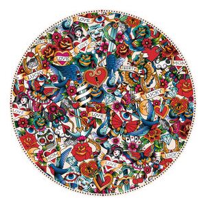 Tatoo Placemat - / Ø 38 cm - Vinyl by PÔDEVACHE Multicoloured