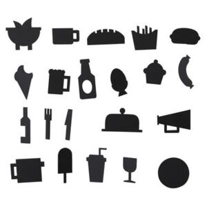 Symboles Food Set - / pour tableau perforé by Design Letters Black