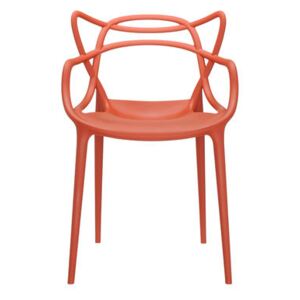 Masters Stackable armchair - Plastic by Kartell Red