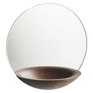 Pocket Small Mirror - Ø 26 cm by Woud Natural wood