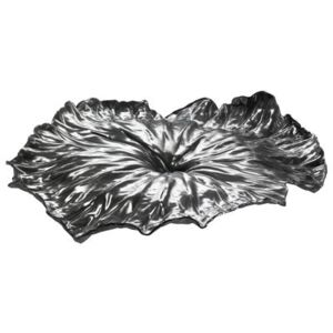 A lotus leaf Tray - / Centrepiece - L 44,8 cm by Alessi Metal