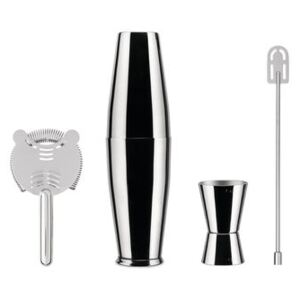 Lunar Eclipse Shaker set - / By Ettore Sottsass - 5-piece set by Alessi Metal