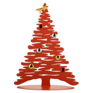 Bark Tree Decoration - / Christmas tree with coloured magnets - H 45 cm by Alessi Red
