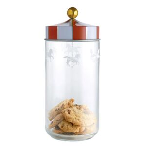 Circus Airtight jar - 150 cl by Alessi White/Red/Transparent