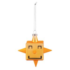 Cubik Star Bauble - / Hand-painted blown glass by Alessi Multicoloured