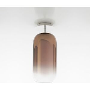 Gople Ceiling light - / Glass - H 50 cm by Artemide Transparent/Metal