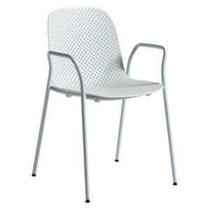 13eighty Stackable armchair - / Perforated plastic by Hay Blue