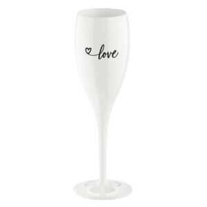 Cheers Champagne glass - / Plastic - Love by Koziol White