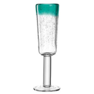 Burano Champagne glass - / 150 ml - Fait main by Leonardo Blue/Green