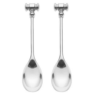 Dressed Spoon - for eggs / Set of 2 by Alessi Metal