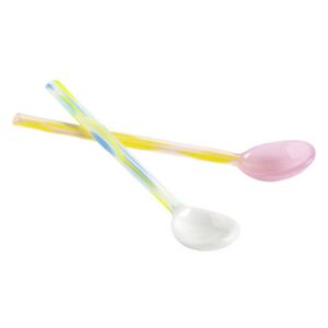 Flat Spoon - / Glass - Set of 2 / L 15 cm by Hay Multicoloured