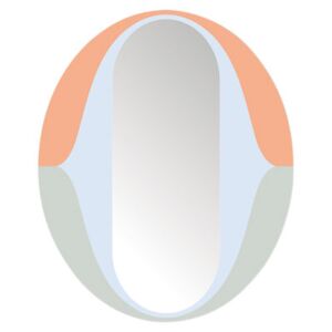 The O self-sticking mirror - 48 x 39 cm by Domestic Multicoloured