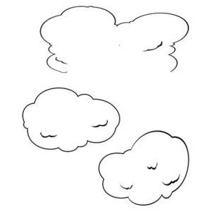 Ceiling clouds Sticker by Domestic Black
