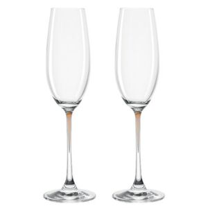 La Perla Champagne glass - Set of 2 by Leonardo Brown/Transparent
