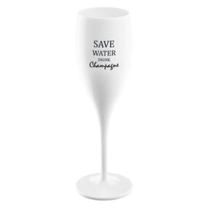 Cheers Champagne glass - / Plastic - Save water by Koziol White