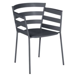 Rythmic Stackable armchair - / Steel by Fermob Grey/Black