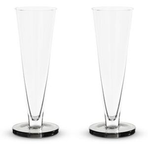 Puck Champagne glass - / Set of 2 - Mouth-blown glass by Tom Dixon Transparent