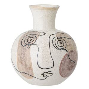 Vase - / Hand-painted ceramic by Bloomingville White