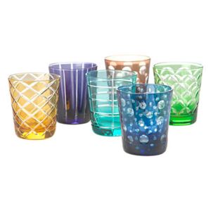 Cuttings Water glass - / Set of 6 by Pols Potten Multicoloured