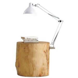 Piantama End table - / Lamp included - H 50 cm by Mogg White/Natural wood