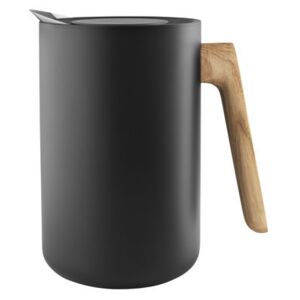 Nordic Kitchen Insulated jug - / 1 l - Steel & oak by Eva Solo Black