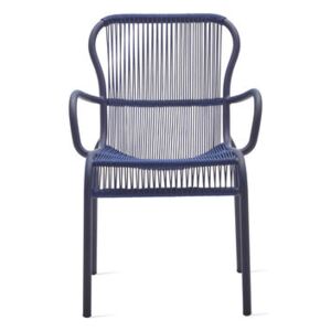 Loop Rope Stackable armchair - / Hand-woven polypropylene cord by Vincent Sheppard Blue