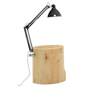 Piantama End table - / Lamp included - H 50 cm by Mogg Black/Natural wood